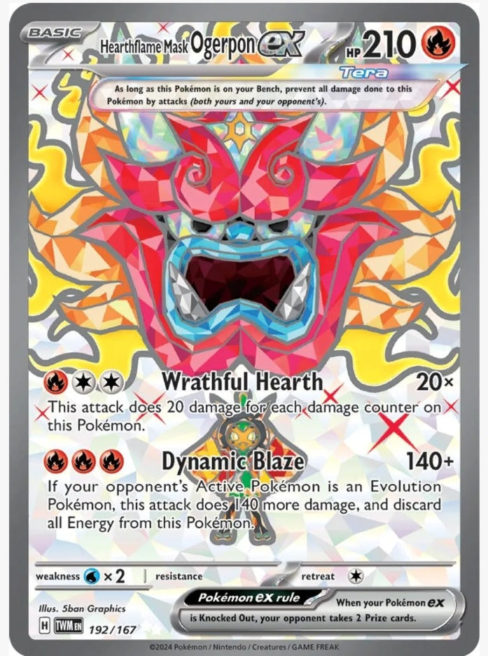 Hearthflame Mask Ogerpon ex - 192/167 - SV06: Twilight Masquerade (TWM)