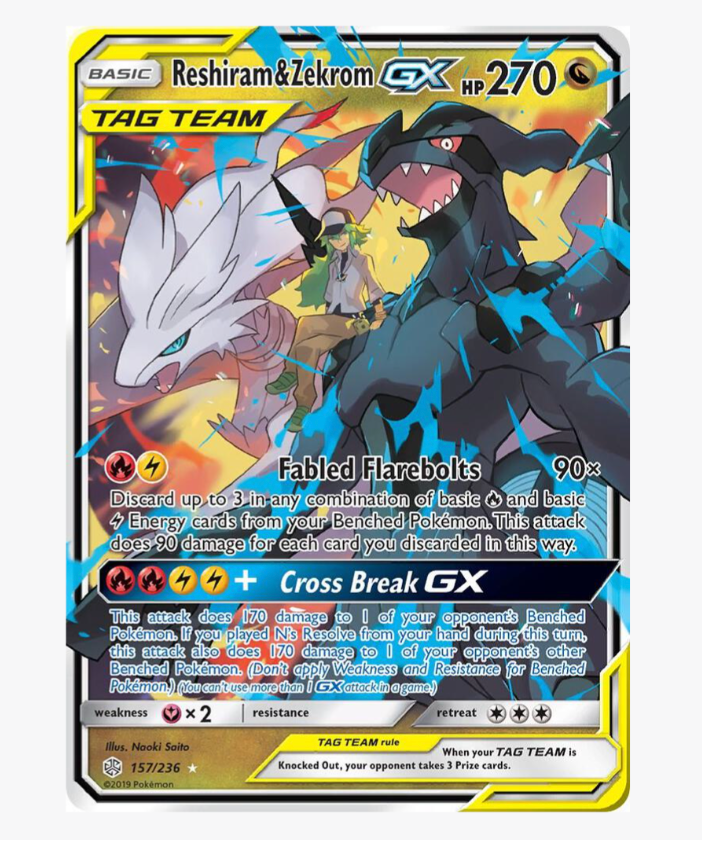 Reshiram & Zekrom GX - SM - Cosmic Eclipse (SM12) 157/236