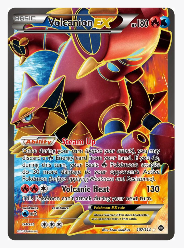Volcanion EX (Full Art) - XY - Steam Siege (STS)
