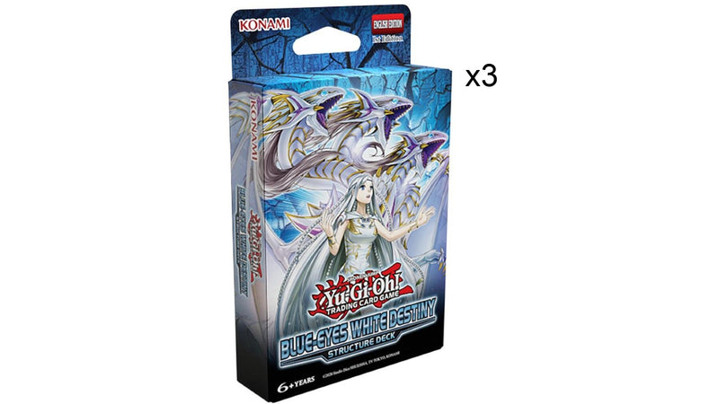 Yu-Gi-Oh! Blue-Eyes White Destiny Structure Deck X3 Decks (Three Decks) 02/14/2025