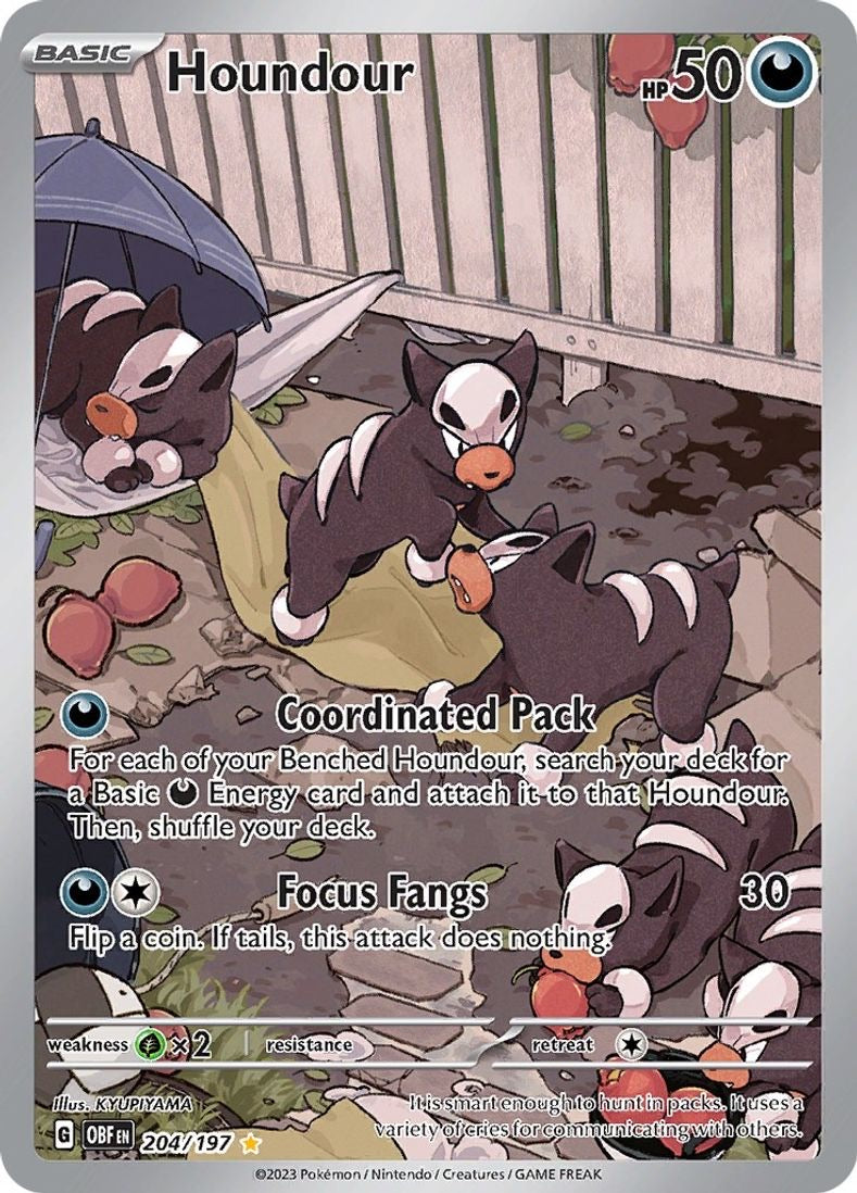 Houndour - 204/197 - SV03: Obsidian Flames (SV03)