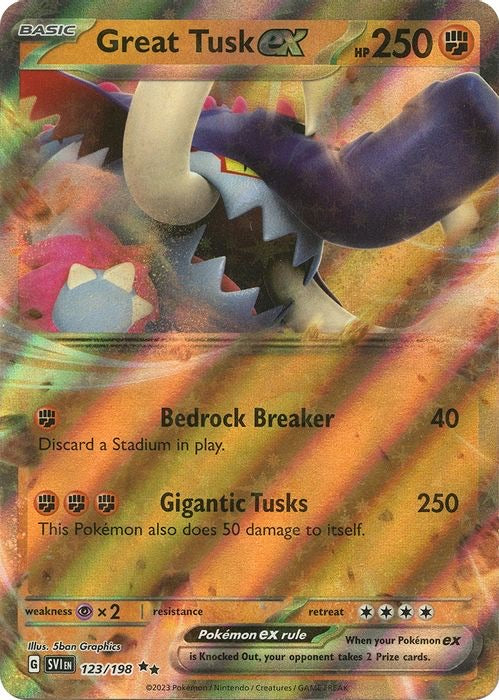 Great Tusk ex - 123/198 - SV01: Scarlet & Violet Base Set (SV01)