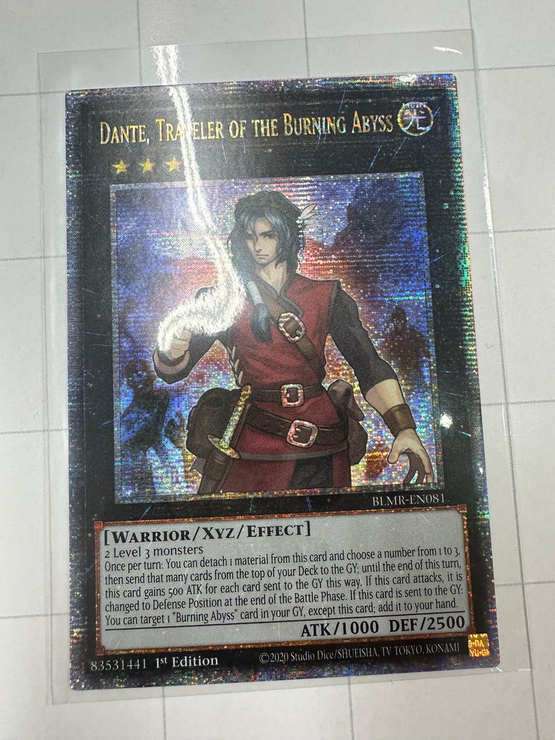 Dante, Traveler of the Burning Abyss (Quarter Century Secret Rare) - Battles of Legend: Monstrous Revenge BLMR-EN081