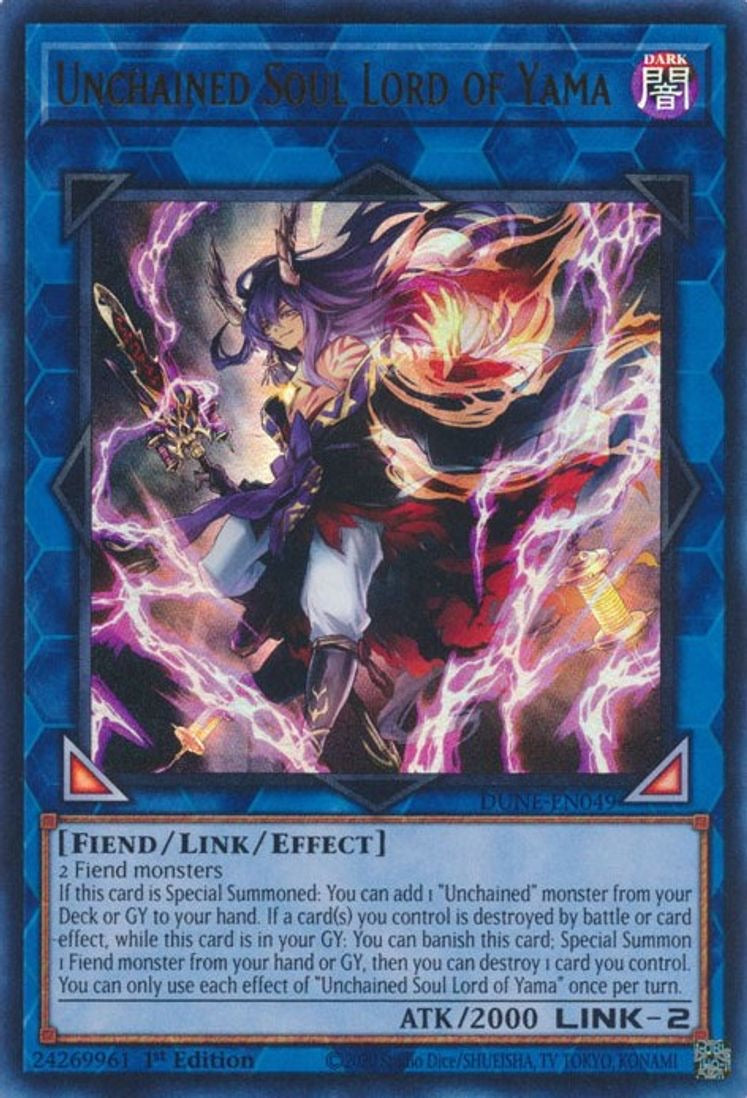 Unchained Soul Lord of Yama - Duelist Nexus Ultra Rare DUNE-EN049