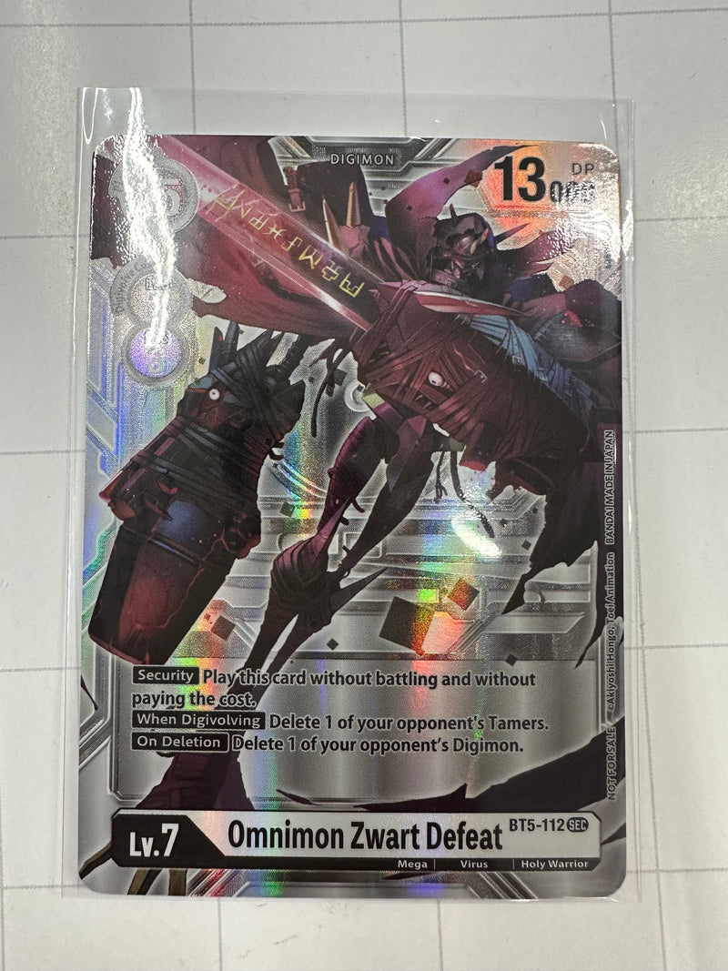 Omnimon Zwart Defeat (Silver Alternate Art) - Alternative Being Booster (EX04)