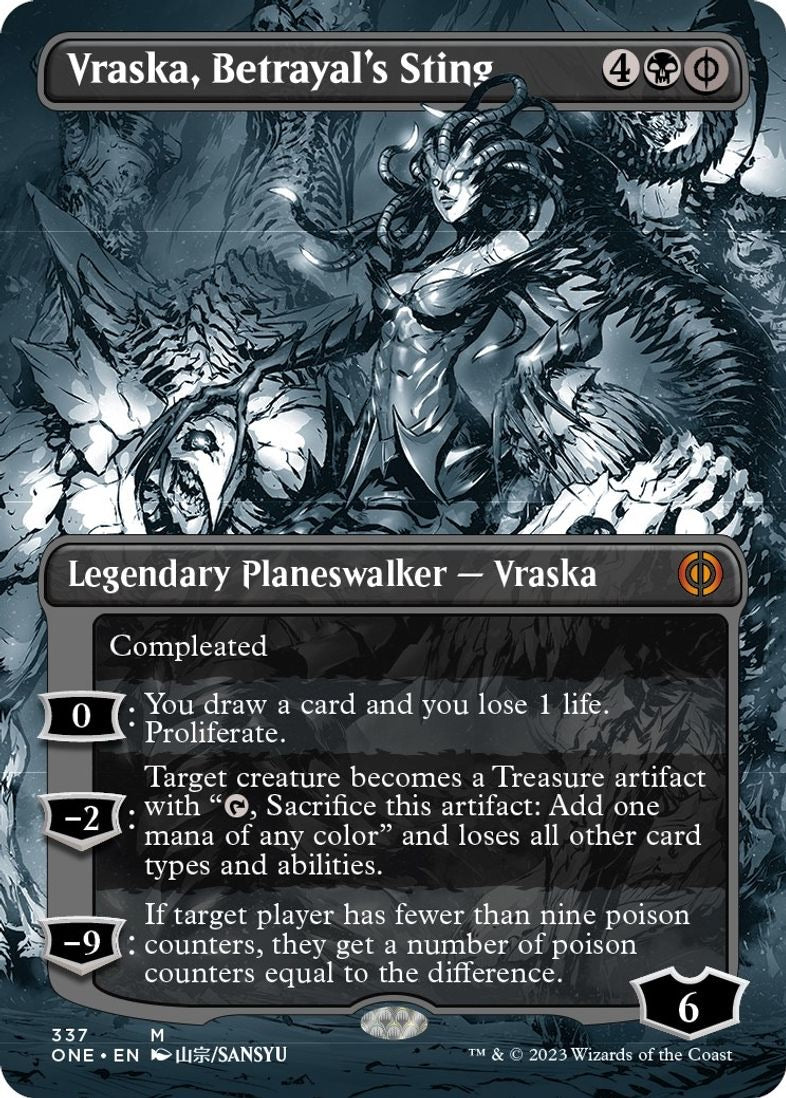 Vraska, Betrayal's Sting (Borderless) - Phyrexia: All Will Be One (ONE)