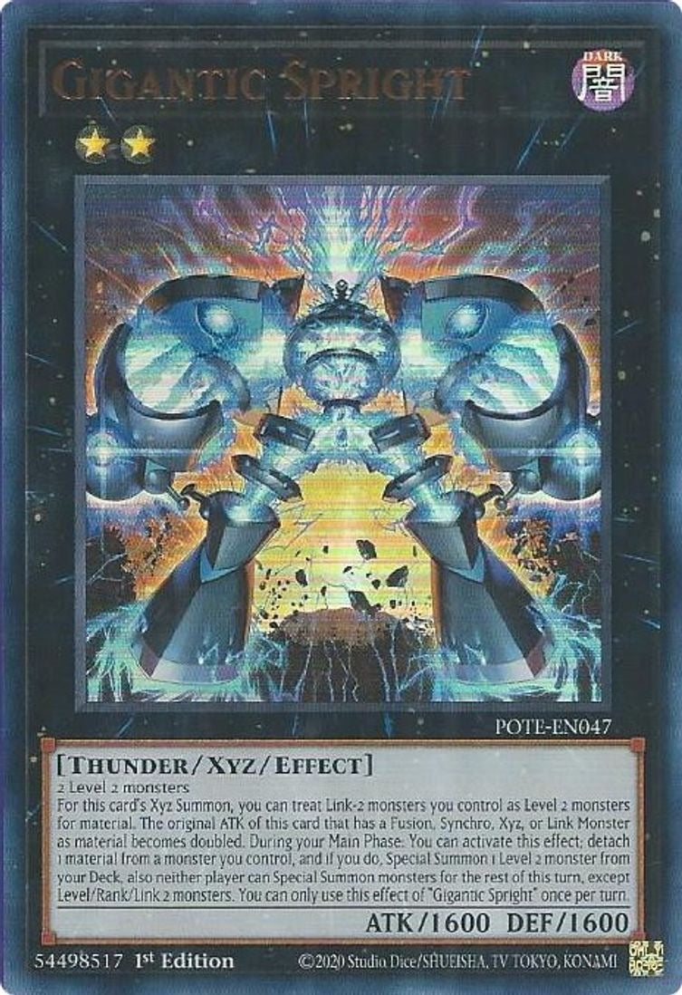 Yugioh Gigantic Spright POTE-EN047 Ultra Rare 1st Edition Near Mint