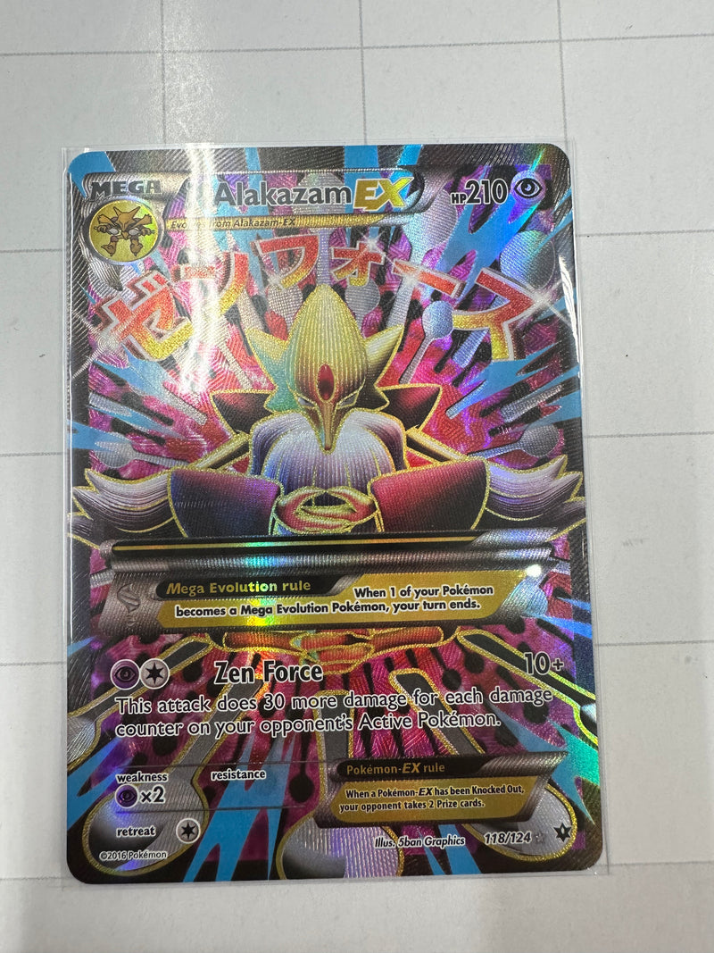 alakazam rare card Mega Alakazam Ex 118/124 Holo Rare Pokemon Card Near Mint