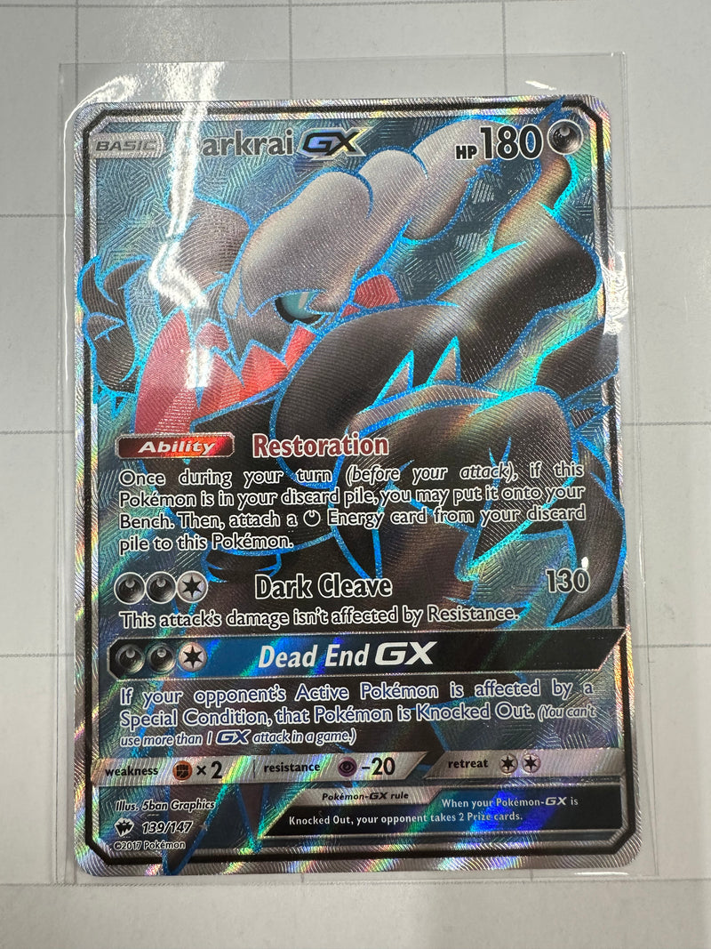 Darkrai GX 139/147 Holo Rare Burning Shadows Pokemon Card Near Mint Darkrai GX 139/147 Holo Rare Burning Shadows Pokemon Card Near Mint