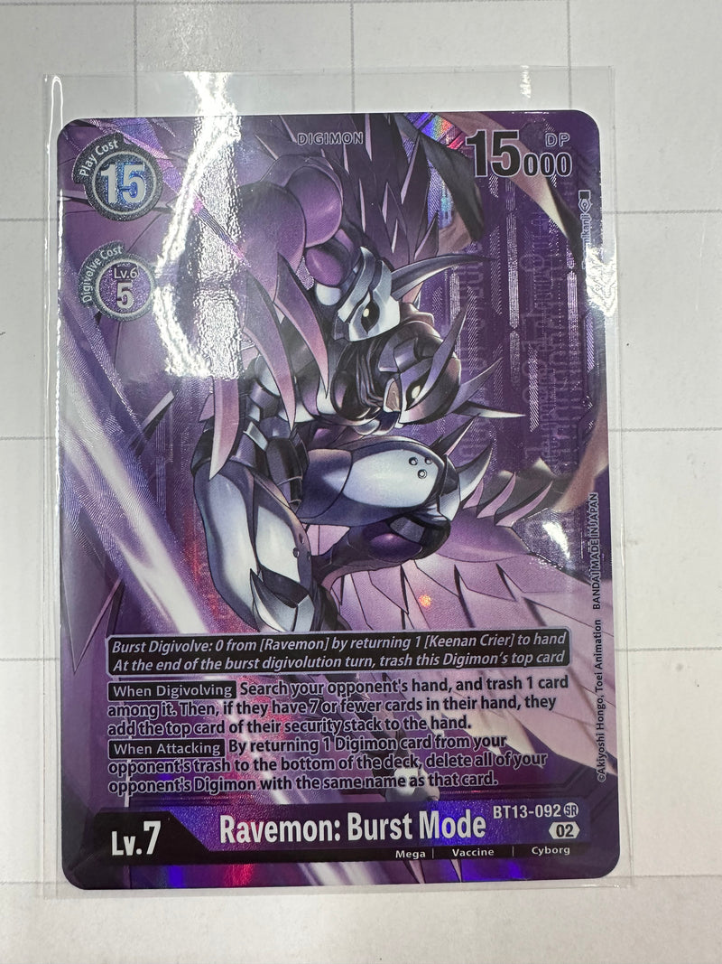 Ravemon: Burst Mode (Alternate Art with Purple Background) - Versus Royal Knight Booster BT13-092