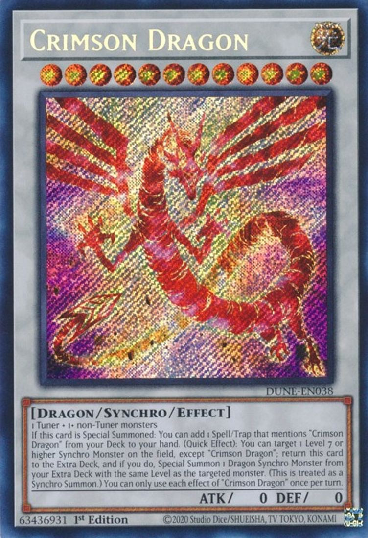 Crimson Dragon - Duelist Nexus Secret rare DUNE-EN038