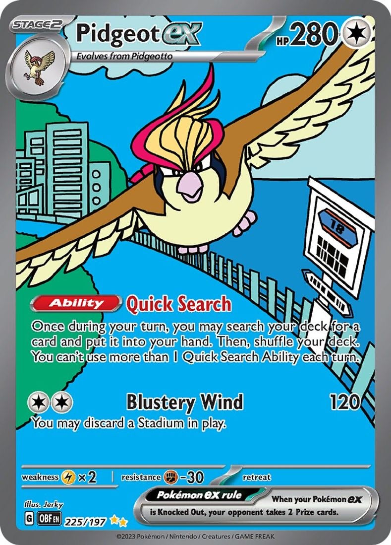 Pidgeot ex - 225/197 - SV03: Obsidian Flames (SV03)
