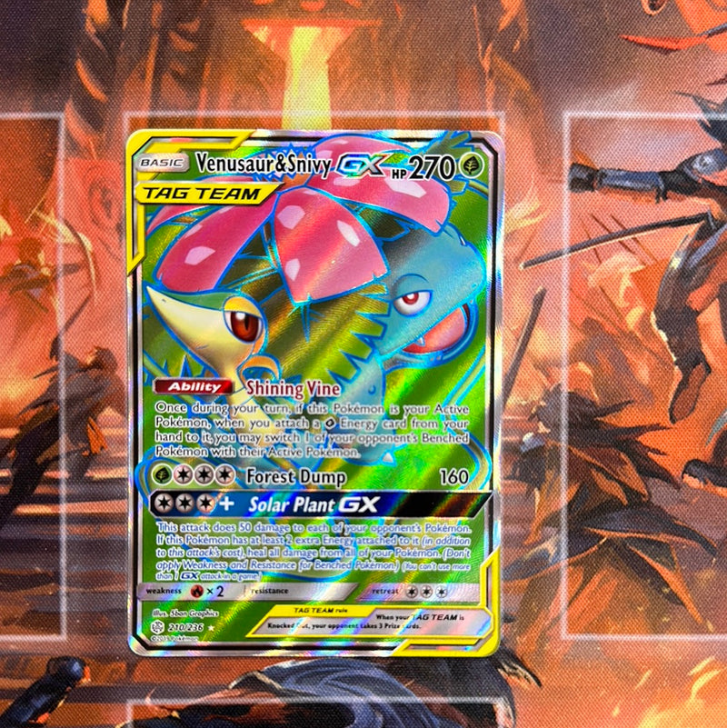 Venusaur & Snivy GX (Full Art) - SM - Cosmic Eclipse (SM12)210/236