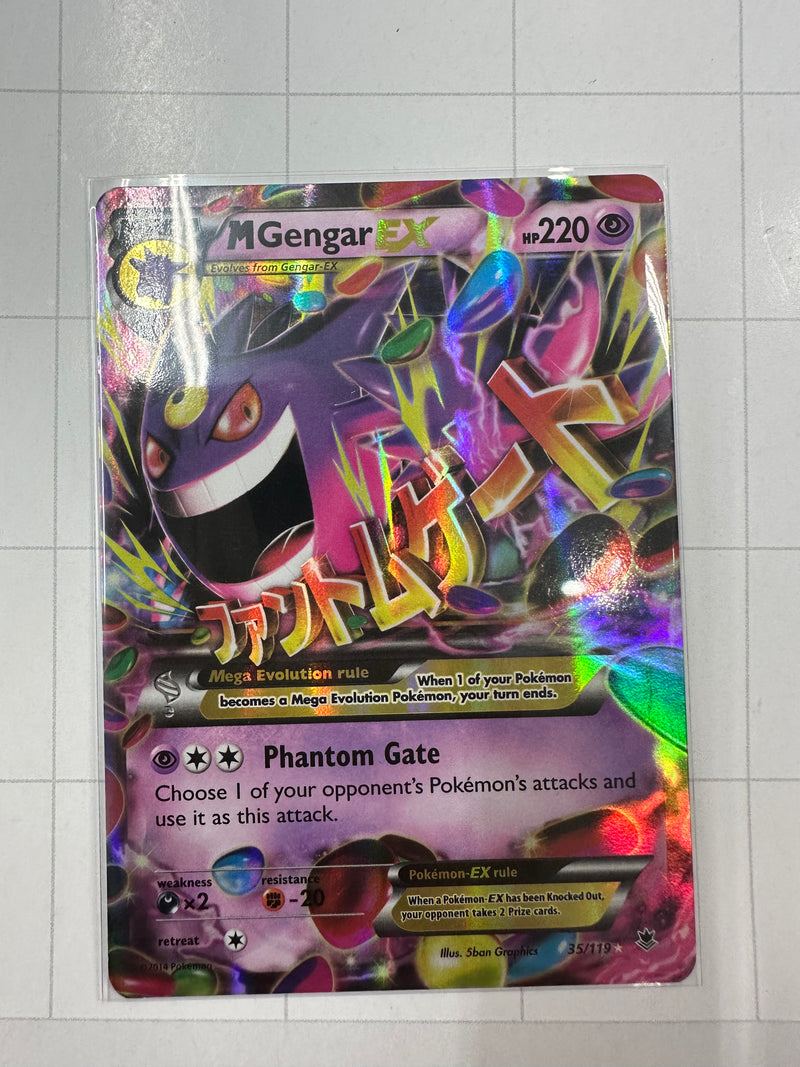 M Gengar EX 35/119 Holo Ultra Rare XY Phantom Forces Pokemon Card Near Mint