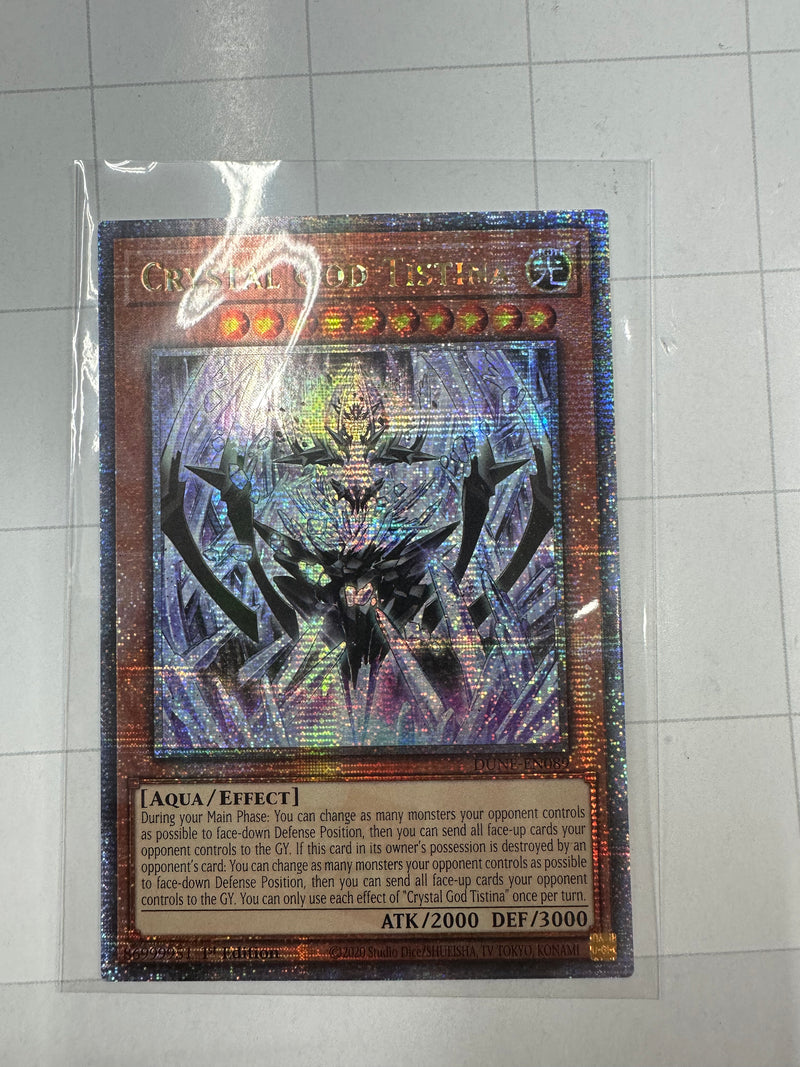 Crystal God Tistina (Quarter Century Secret Rare) - Duelist Nexus DUNE-EN089