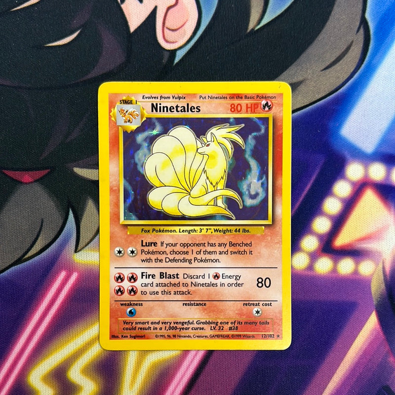 Ninetales 12/102 Base Set Holo Rare Pokemon Card Lightly played