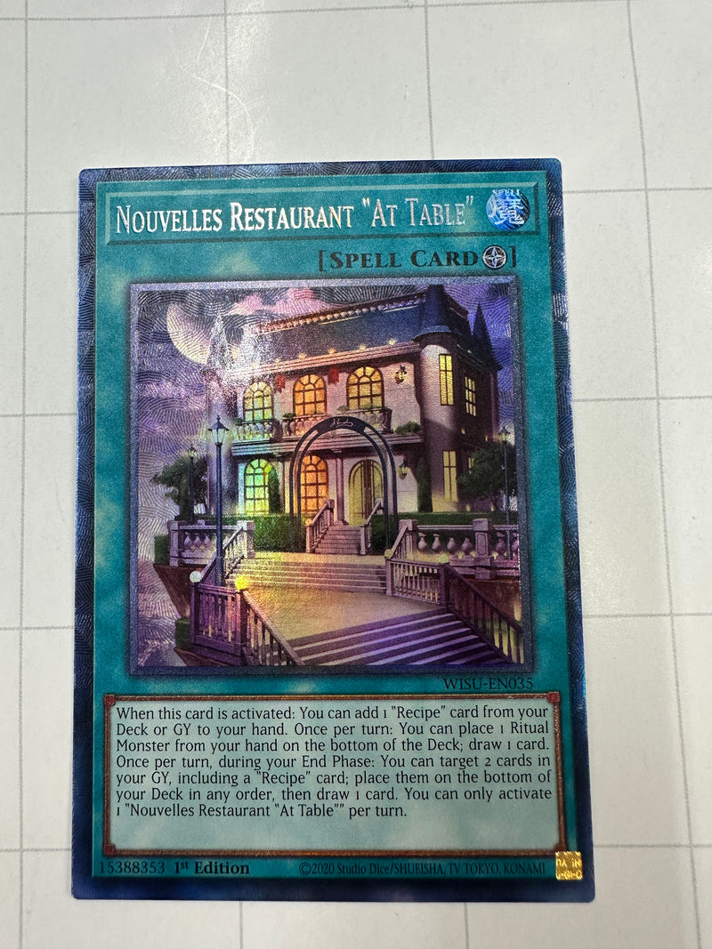 yugioh nouvelle cards Yugioh Nouvelles Restaurant "At Table" WISU-EN035 Wild Survivors Colle