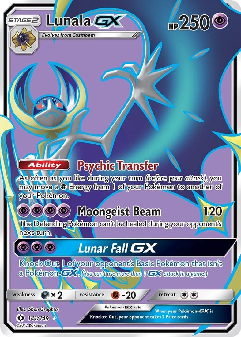 Lunala GX (Full Art) - SM Base Set (SM01) 141/149