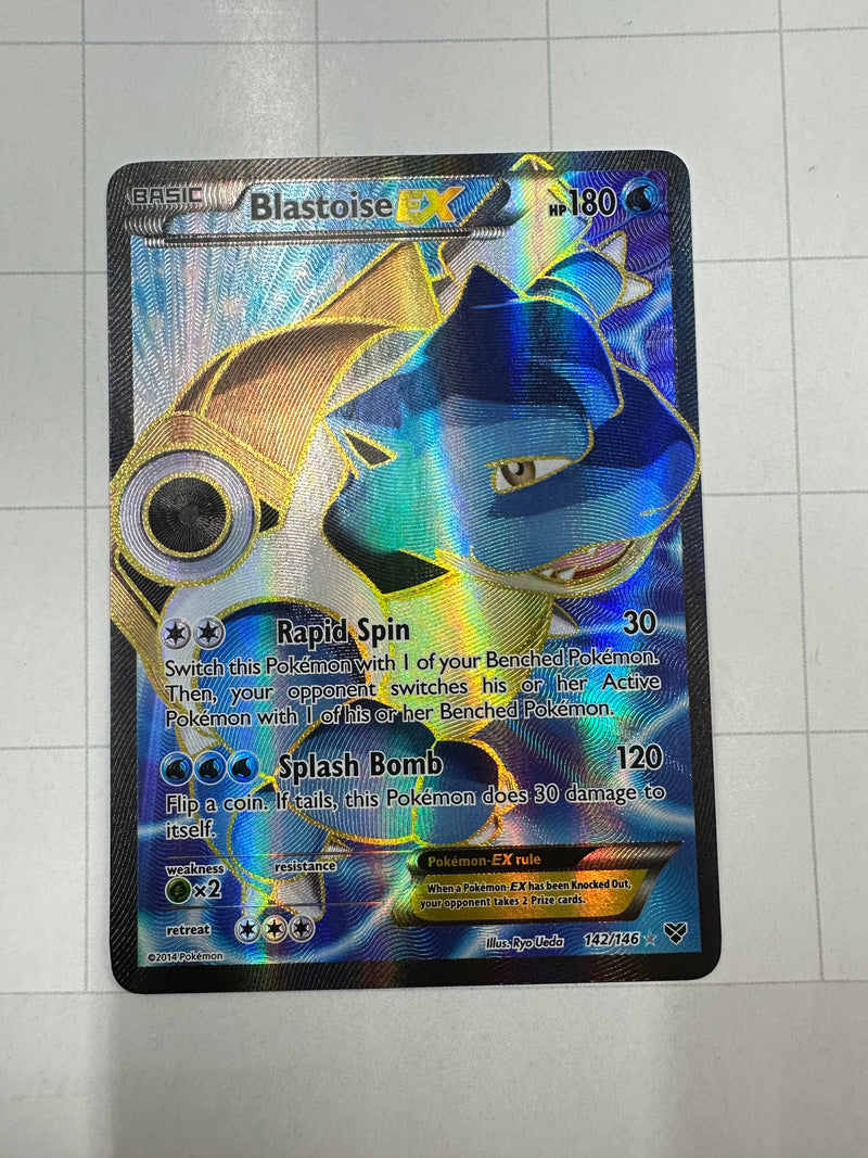 Blastoise EX 142/146 Full Art Holo Ultra Rare Pokemon Card Near Mint