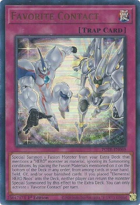 Yugioh Favorite Contact POTE-EN069 Ultra Rare 1st Edition Near Mint