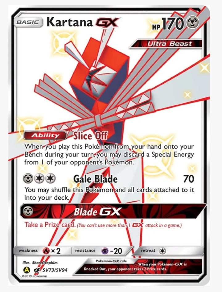 Kartana GX - Hidden Fates: Shiny Vault (HIF:SV) SV73/SV94
