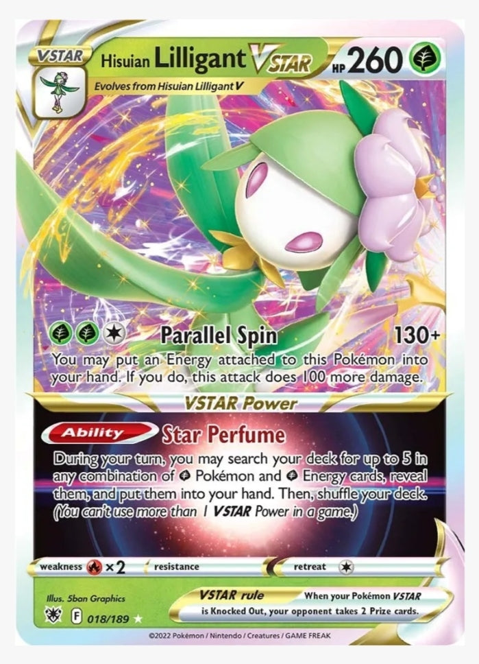 Hisuian Lilligant VSTAR - SWSH10: Astral Radiance (SWSH10) 018/189