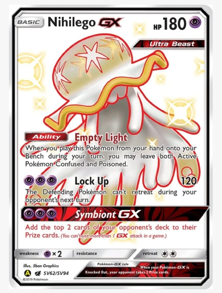 Nihilego GX - Hidden Fates: Shiny Vault (HIF:SV) SV62/SV94