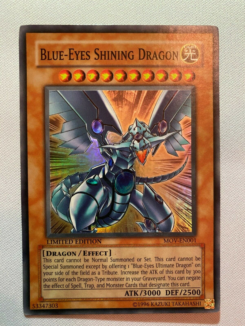 Yugioh Blue-Eyes Shining Dragon  MOV-EN001 Limited Edition Super Rare NM