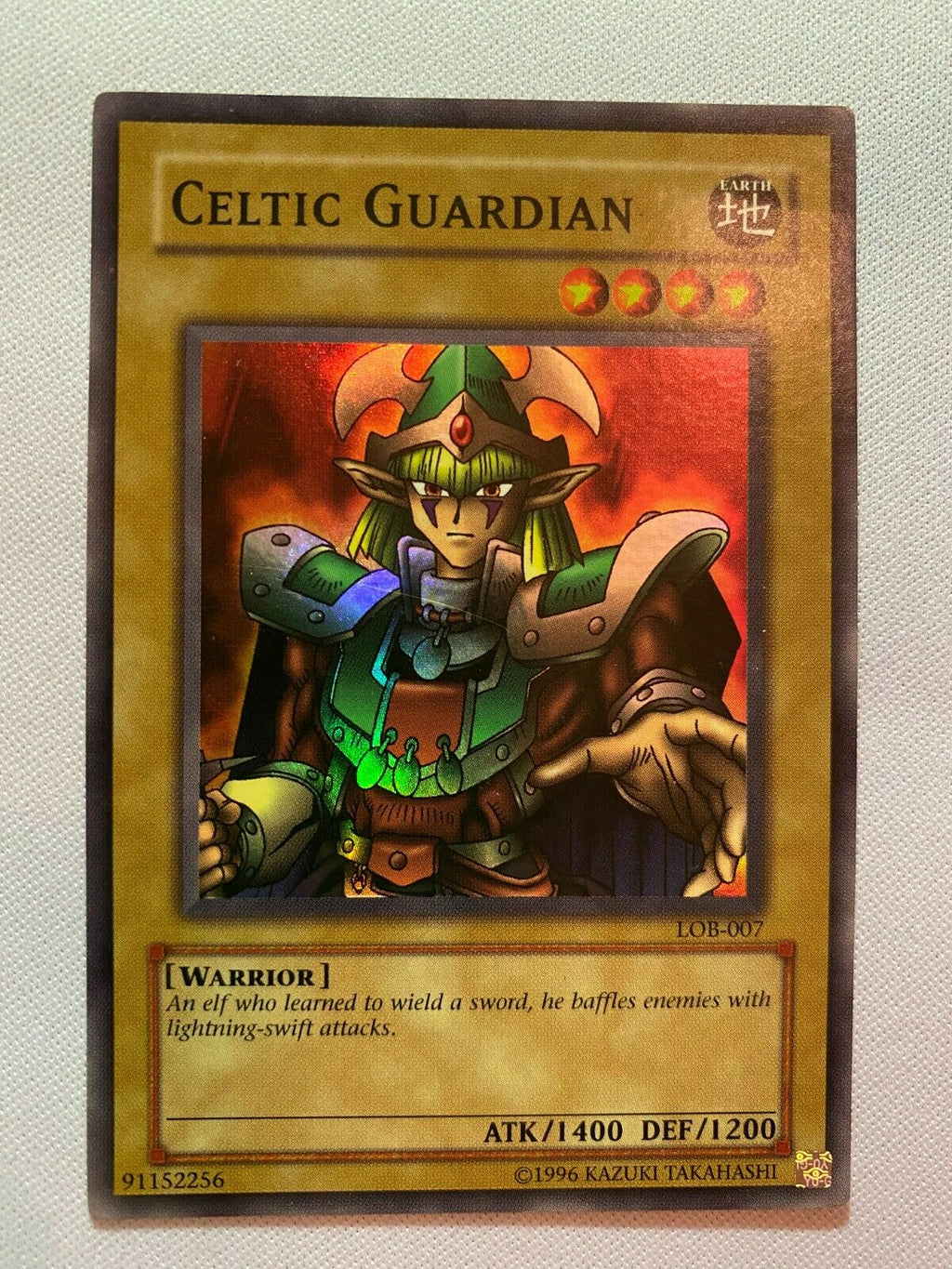 celtic guardian yugioh card Yugioh Celtic Guardian LOB-007 Unlimited Super Rare Near Mint (25th An