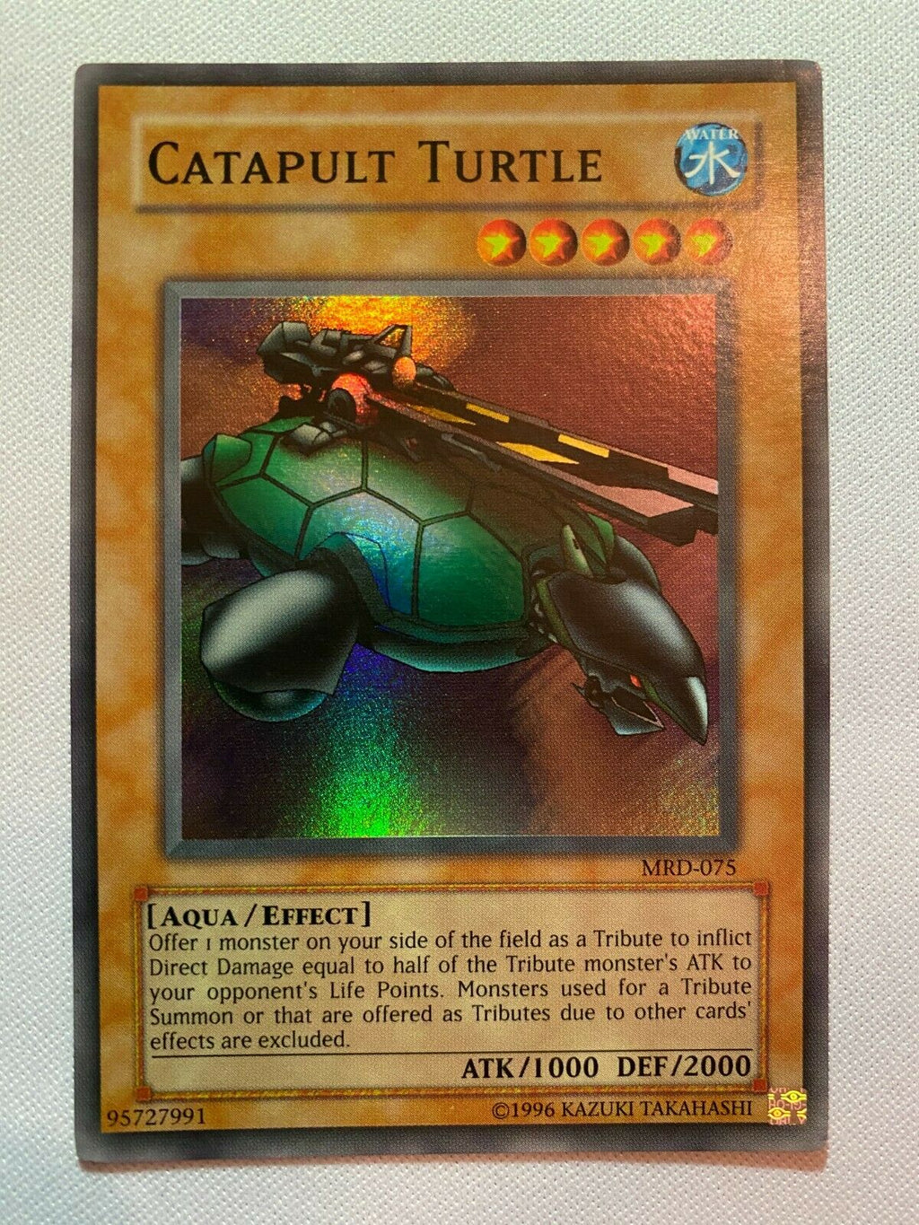 Yugioh Catapult Turtle MRD-075 Unlimited Super Rare Near Mint
