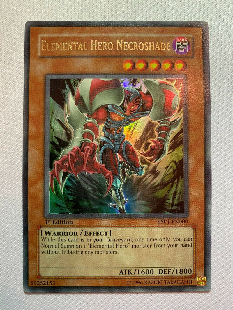 Yugioh Elemental Hero Necroshade YSDJ-EN000 1st Edition Ultra Rare Near Mint