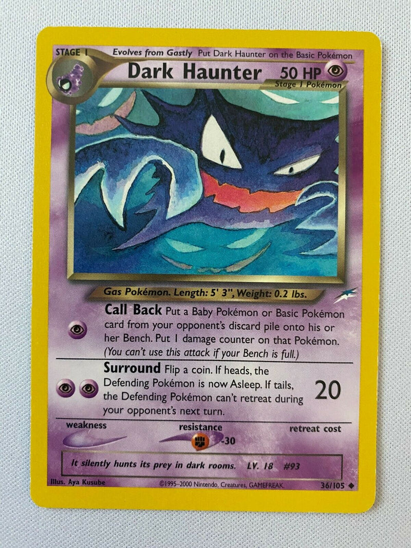 Dark Haunter 36/105 Neo Destiny Uncommon Pokemon Card Near Mint