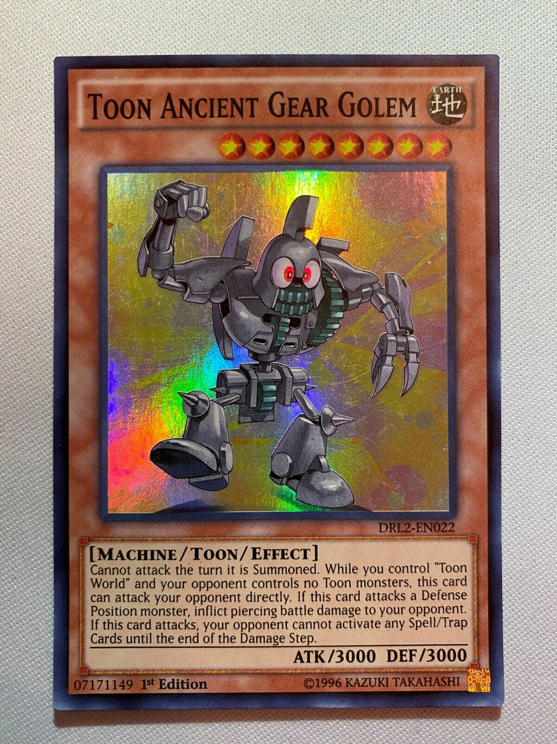 Yugioh Toon Ancient Gear Golem DRL2-EN022 1st Edition Near Mint Yugioh Toon Ancient Gear Golem DRL2-EN022 1st Edition Near Mint