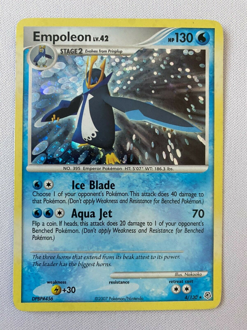 Empoleon 4/130 Diamond and Pearl Holo Rare Pokemon Card Near Mint
