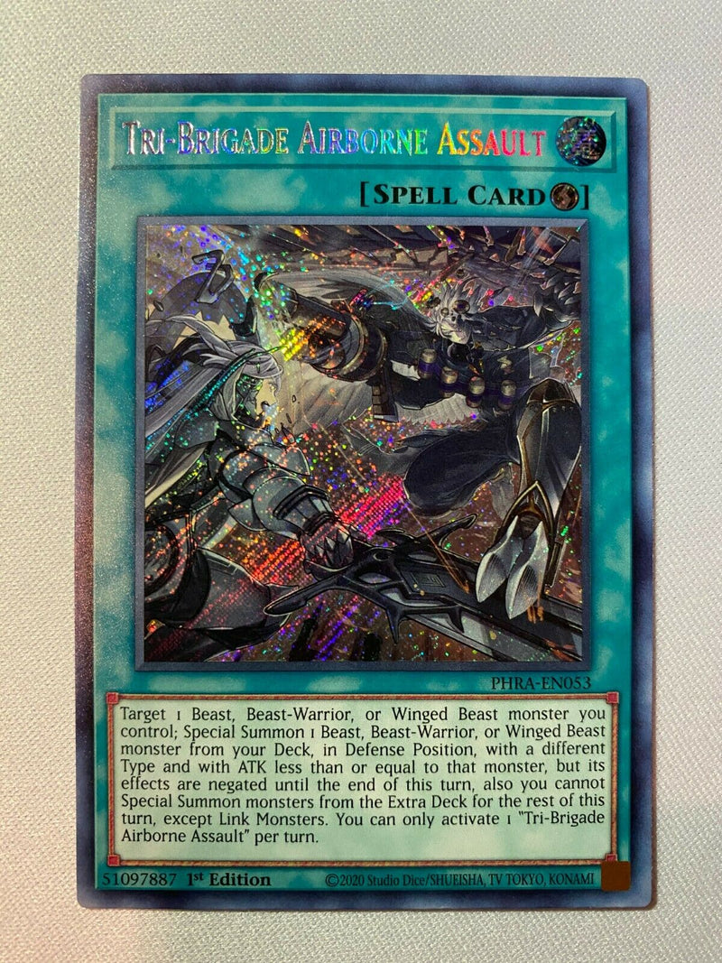 Yugioh Tri-Brigade Airborne Assault PHRA-EN053 1st Edition Secret Rare Yugioh Tri-Brigade Airborne Assault PHRA-EN053 1st Edition Secret Rare
