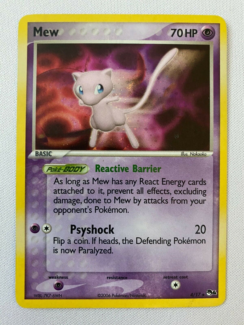 Mew 4/17 Rare Holo Promotional Card Very Good Pokémon Card Near Mint