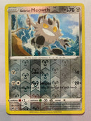 Galarian Meowth 112/185 Vivid Voltage Reverse Holo Pokemon Card Near Mint
