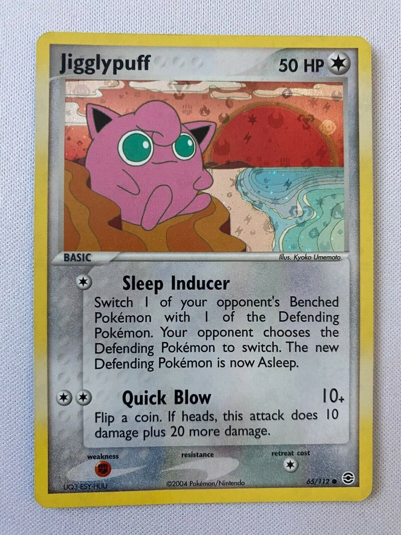 Jigglypuff 65/112 Common Reverse Holo Pokemon Card Near Mint
