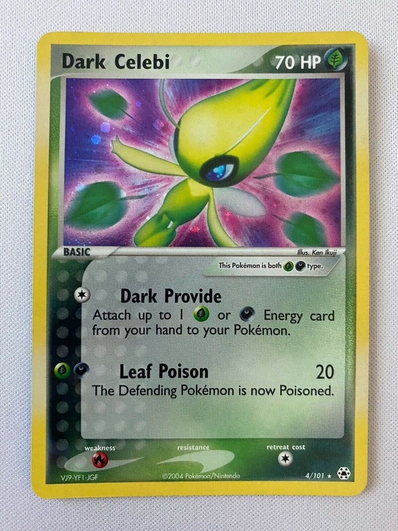 Dark Celebi 4/101 Holographic Rare Pokemon Card Near Mint Dark Celebi 4/101 Holographic Rare Pokemon Card Near Mint