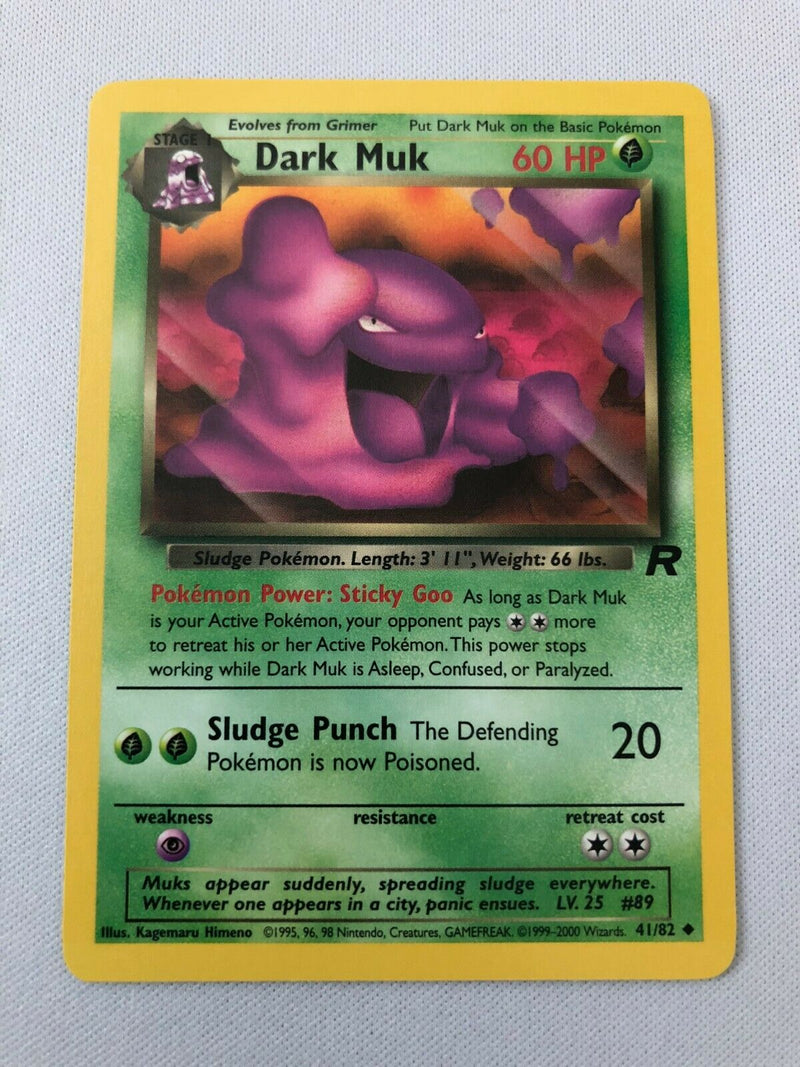 Dark Muk 41/82 Team Rocket Non-Holo Uncommon Pokemon Card Near Mint