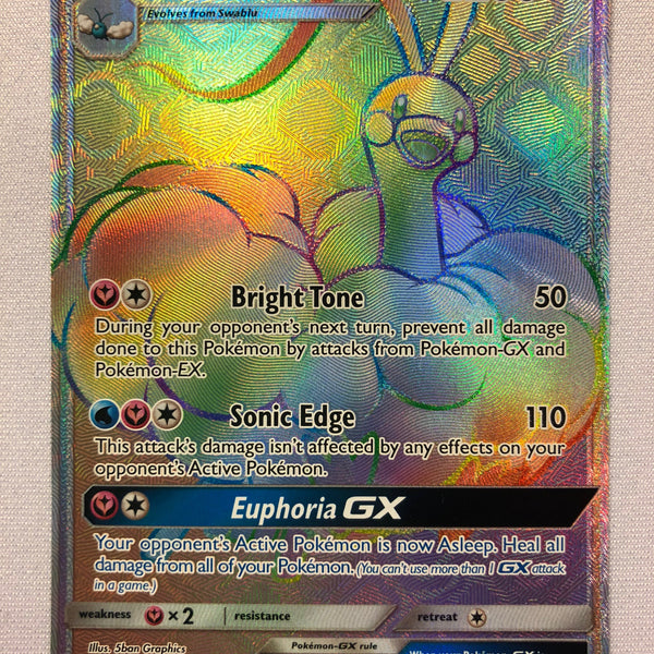 Altaria GX 72/70 Dragon Majesty Rainbow Secret Rare Pokemon Card Near Mint