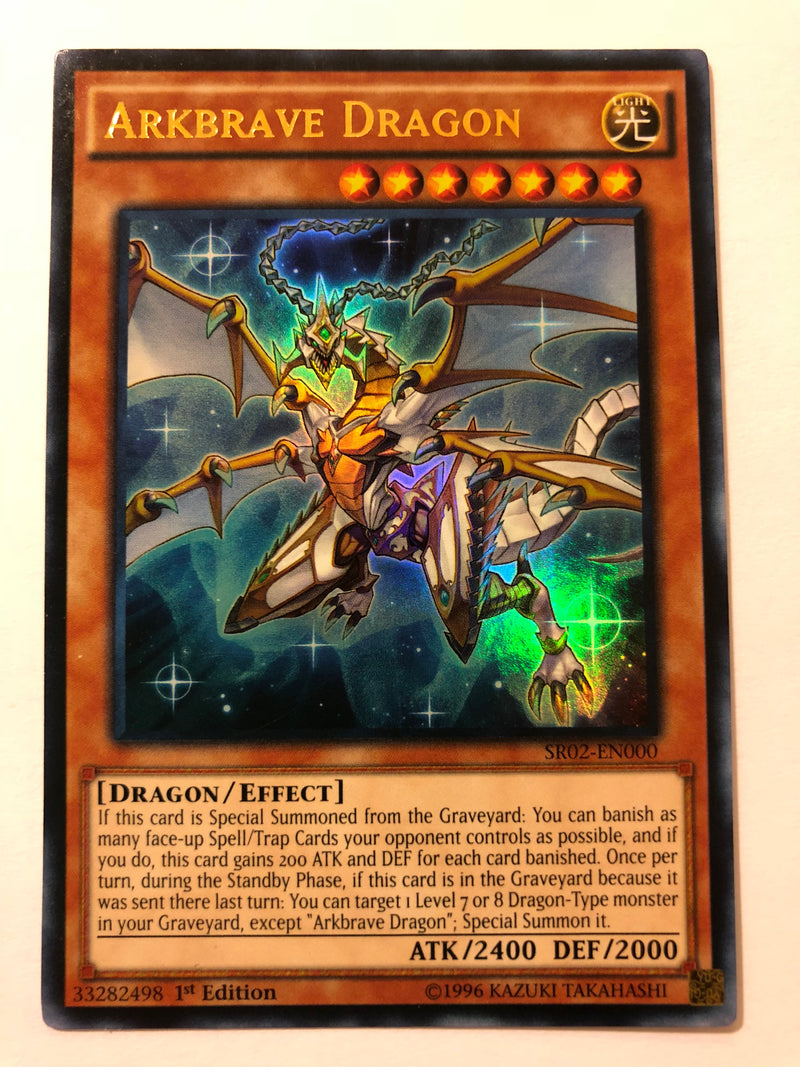 ultra rare dragon yugioh cards Yugioh Arkbrave Dragon SR02-EN000 1st Edition Ultra Rare Near Mint