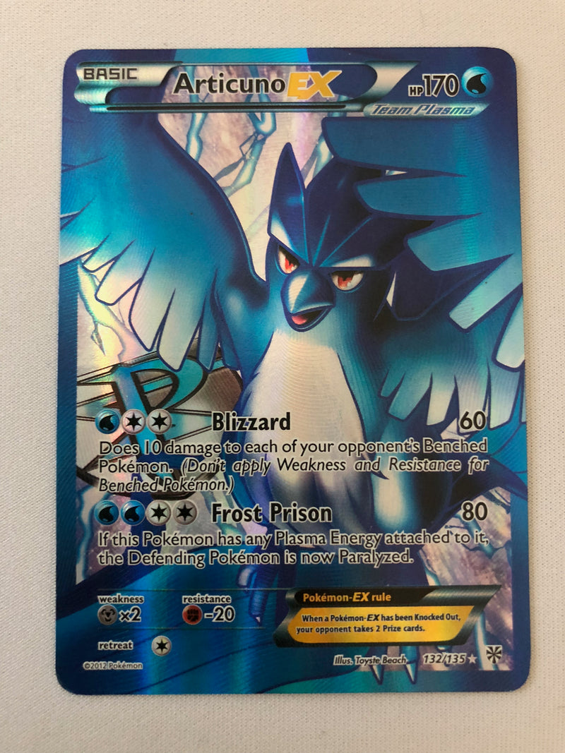 plasma storm rare cards Articuno EX 132/135 Full Art Ultra Rare Plasma Storm Pokemon Card Near