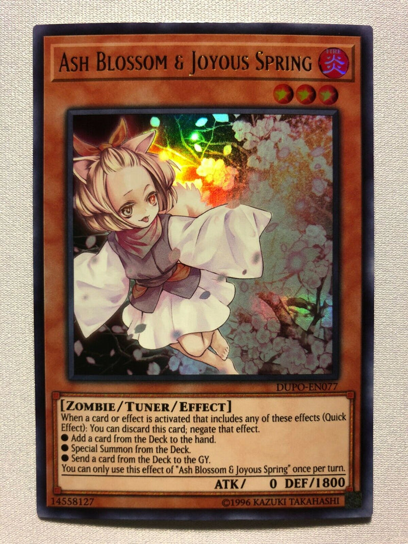 Yugioh Ash Blossom & Joyous Spring DUPO-EN077 Ultra Rare Unlimited Near Mint