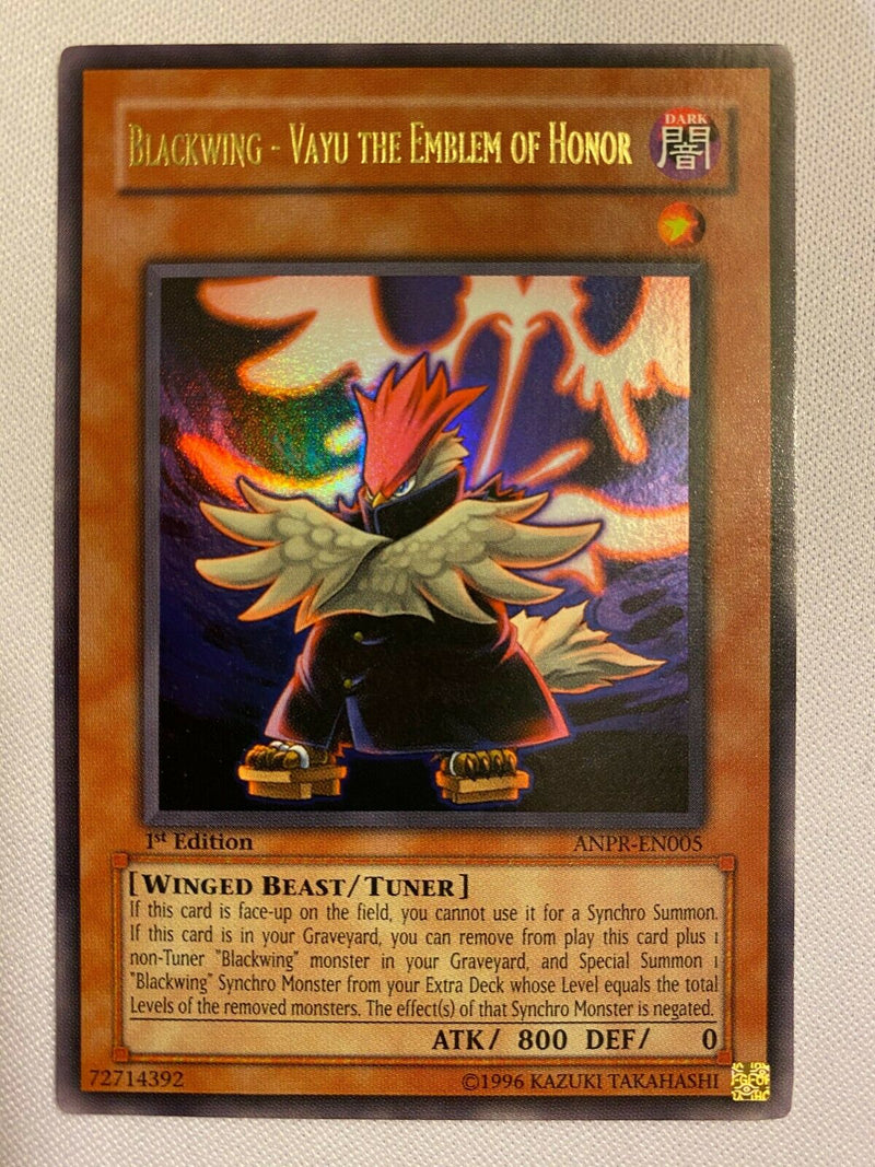 Yugioh Blackwing Vayu the Emblem of Honor ANPR-EN0051st Edition Ultra