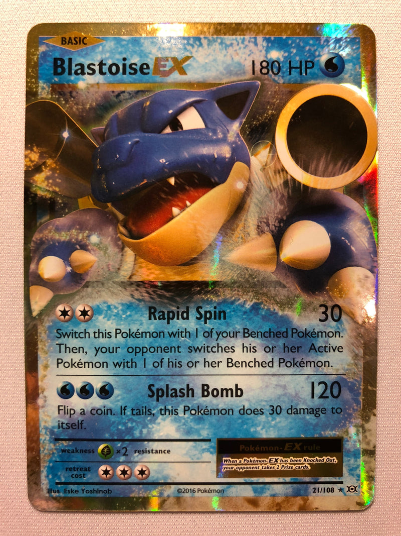 Blastoise EX 21/108 XY Evolutions Holo Rare Pokemon Card Near Mint Blastoise EX 21/108 XY Evolutions Holo Rare Pokemon Card Near Mint