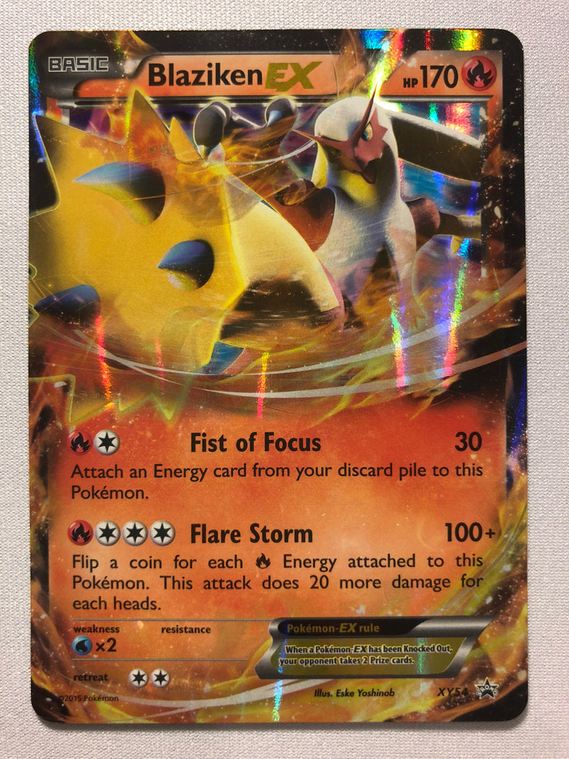 blaziken holographic card Blaziken EX XY54 Black Star Promo Holo Ultra Rare Pokemon Card Near Mi