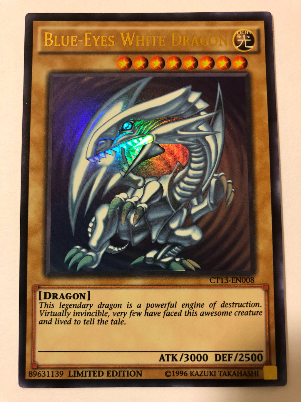 Yugioh Blue-Eyes White Dragon CT13-EN008 Limited Edition Ultra Rare Ne