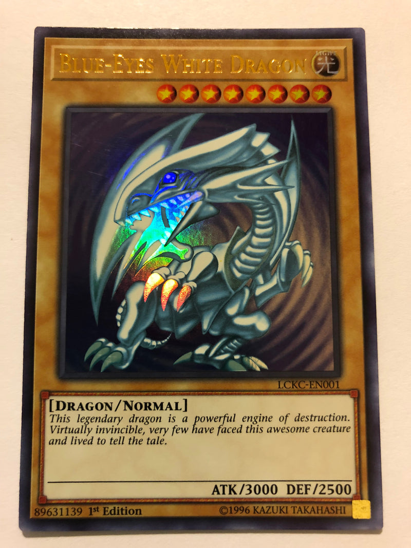 Yugioh Blue-Eyes White Dragon LCKC-EN001 SDK ART Ultra Rare 1st Editio Yugioh Blue-Eyes White Dragon LCKC-EN001 SDK ART Ultra Rare 1st Editio