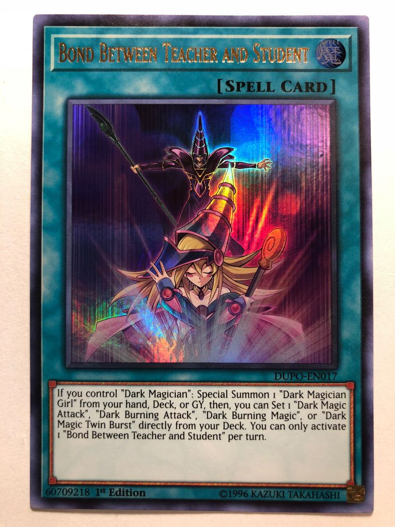 Yugioh Bond Between Teacher and Student DUPO-EN017 Ultra Rare 1st Edition Near Mint